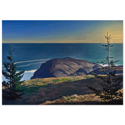 Young Spruces, Maine Coast - Rockwell Kent Brushed Aluminum Print - 70x100 cm / 28x40 inches | Rockwell Kent Aluminum Print | Rockwell Kent Prints
