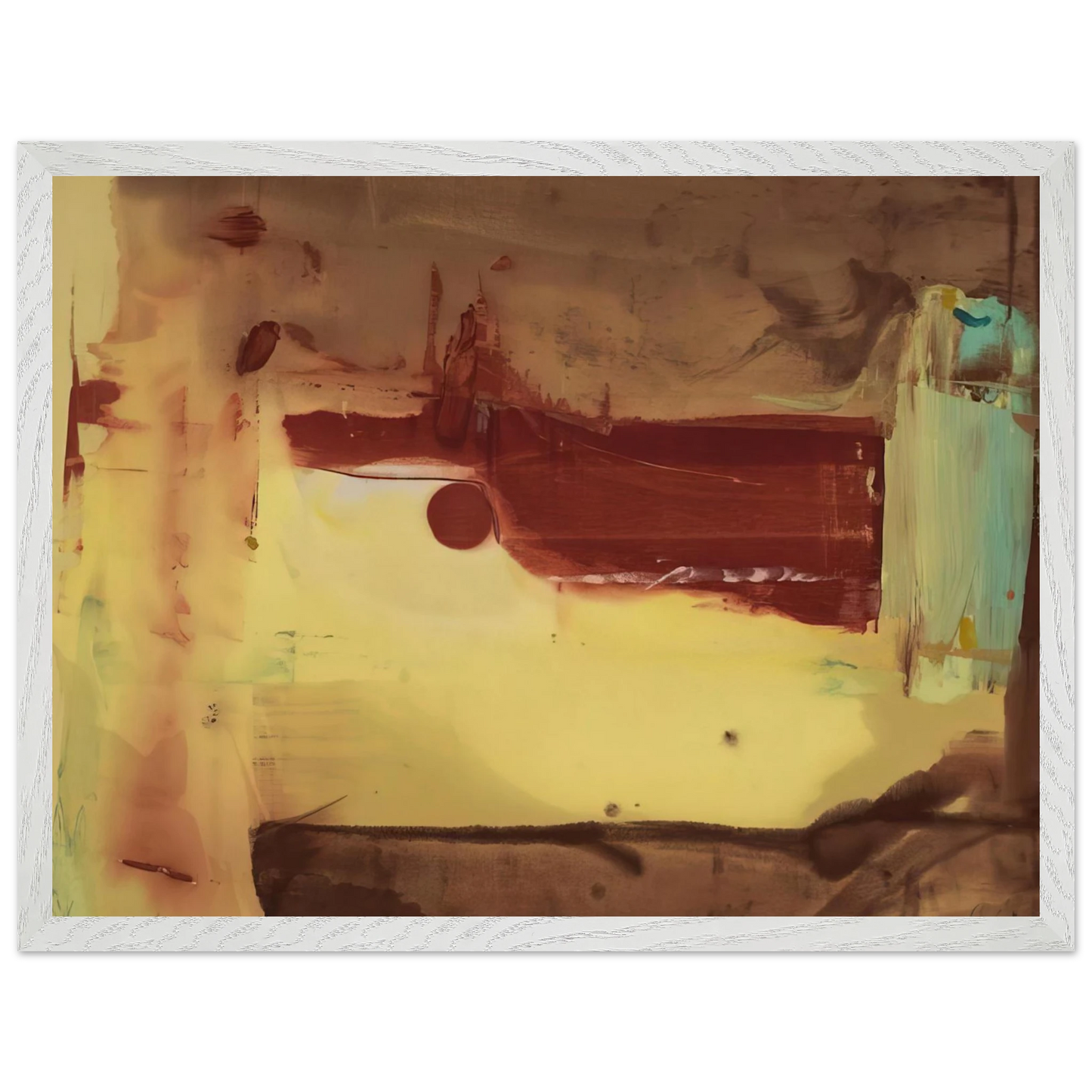 Helen Frankenthaler - Desert Pass - 1976 Wall art - 27x35 cm / 11x14 inches - Premium Wooden Framed Poster With Fine Art Paper-canvas - Black frame