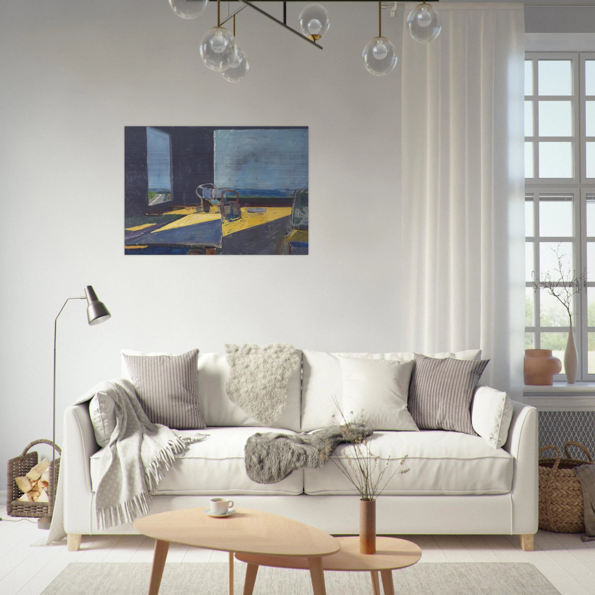 Interior with View of the Ocean - Richard Diebenkorn Brushed Aluminum Print - 70x100 cm / 28x40 inches | Richard Diebenkorn Aluminum Print | Richard Diebenkorn Prints