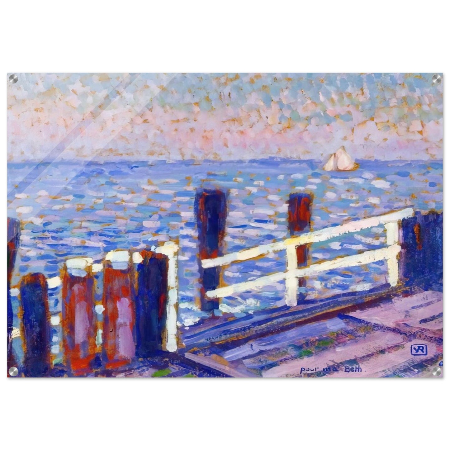 THE JETTY 1906 - Theo van Rysselberghe Acrylic Print - 70x100 cm / 28x40″ inches