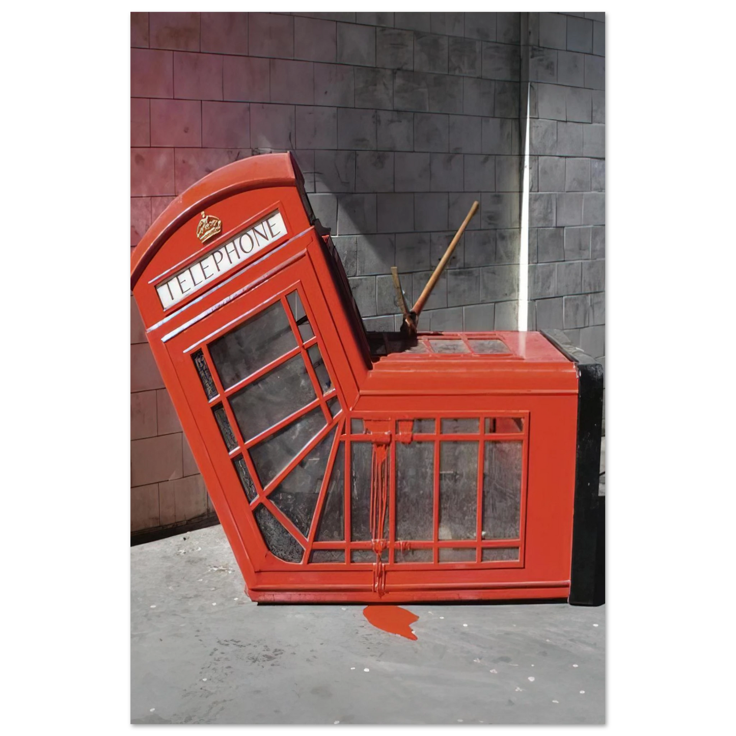 Banksy - VANDALISED PHONE BOX 2005 Fine Art Poster