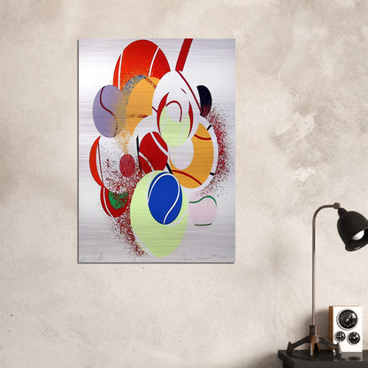 Balls - James Rosenquist Brushed Aluminum Print - 70x100 cm / 28x40 inches | James Rosenquist Aluminum Print | James Rosenquist Prints