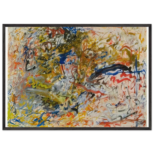 UNTITLED 1960 N2 - Milton Resnick 70x100 cm / 28x40 inches Framed Art Print – Black Wooden Frame
