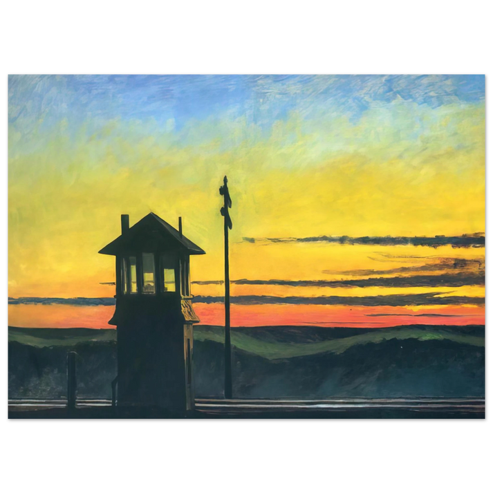 Edward Hopper - Railroad Sunset Fine Art Poster