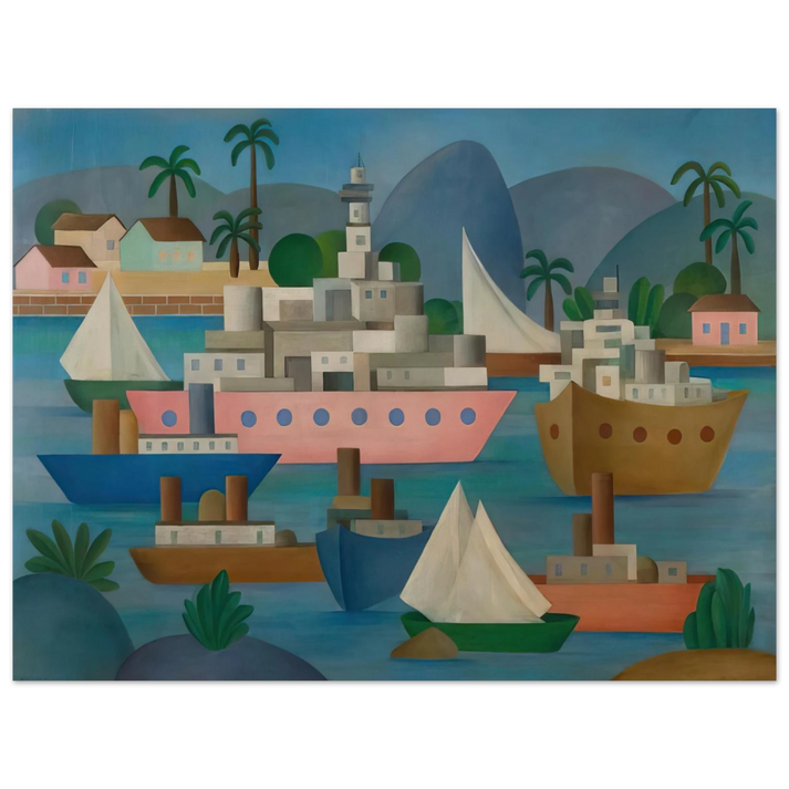 Tarsila do Amaral - Porto I  75x100 cm / 30x40inches Fine Art Poster