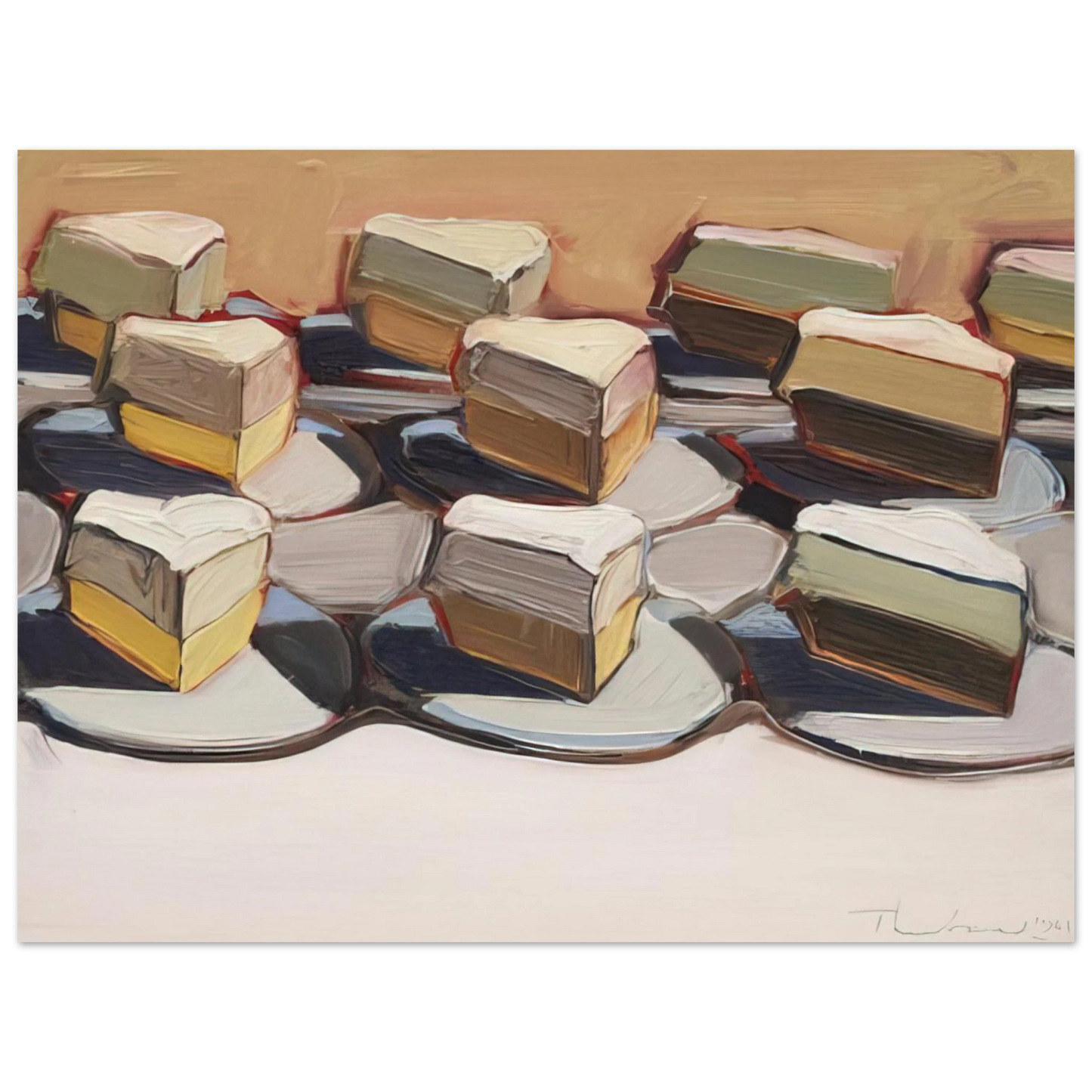 Wayne Thiebaud - Cut Meringues - 1961 Wall Art - 30x40 cm / 12x16 inches - Fine Art Poster - -