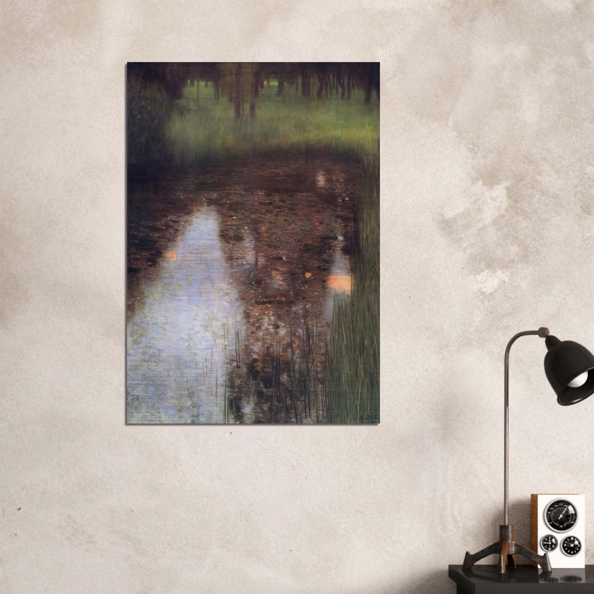 THE SWAMP 1900 - Gustav Klimt Brushed Aluminum Print - 70x100 cm / 28x40 inches | Gustav Klimt Aluminum Print | Gustav Klimt Prints