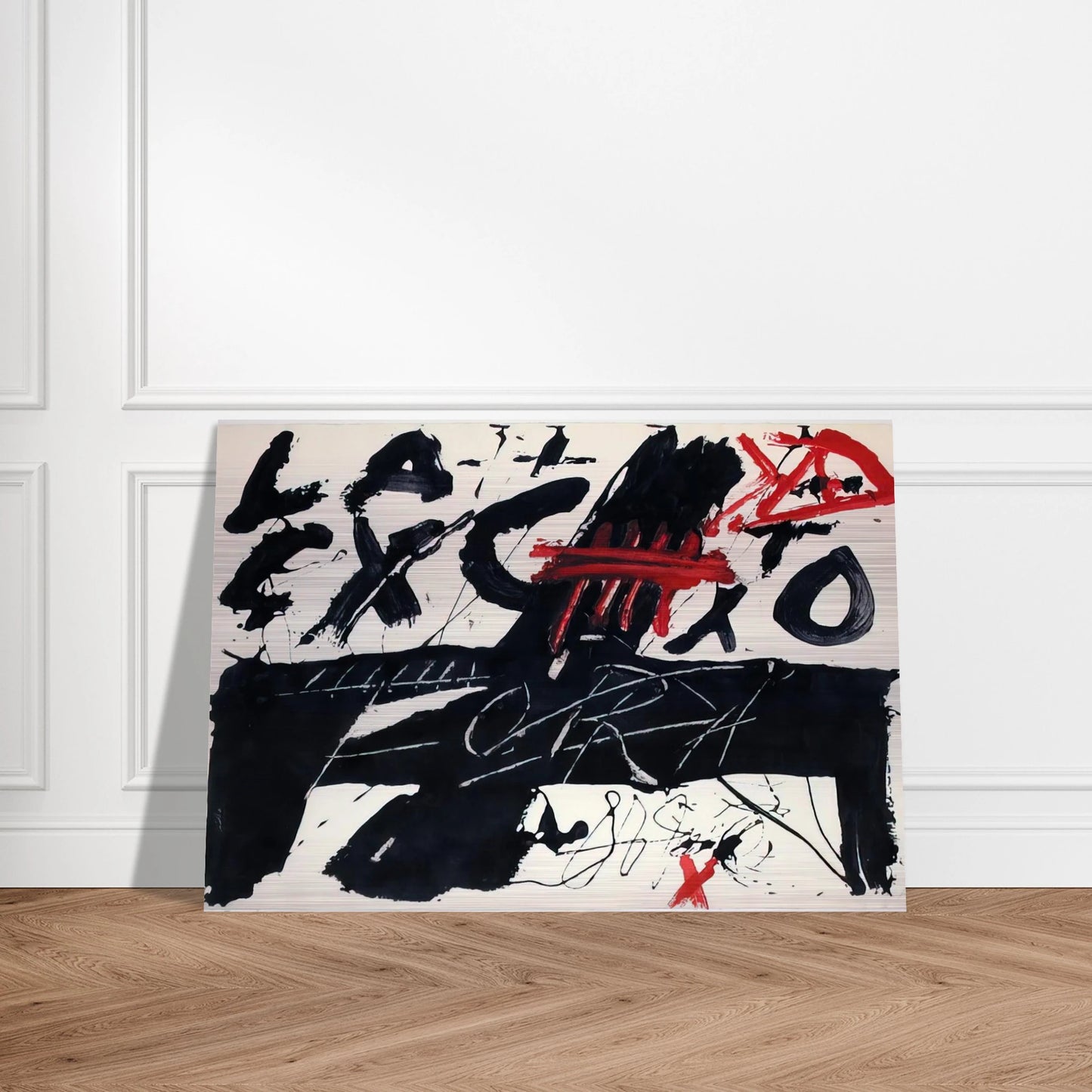 NEGRE I ROIG III FORA 1976 - Antoni Tapies Brushed Aluminum Print - 70x100 cm / 28x40 inches | Antoni Tapies Aluminum Print | Antoni Tapies Prints