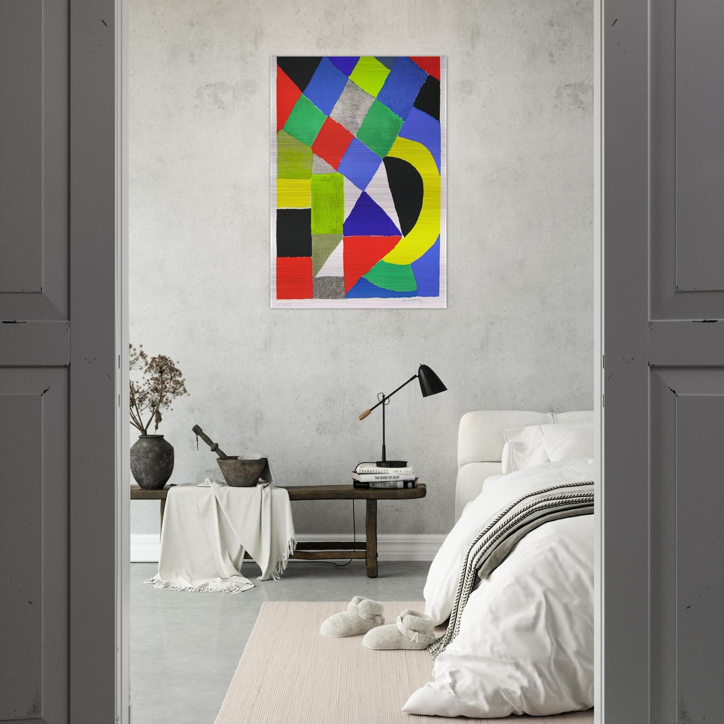 SQUARES - Sonia Delaunay Brushed Aluminum Print - 70x100 cm / 28x40 inches | Sonia Delaunay Aluminum Print | Sonia Delaunay Prints