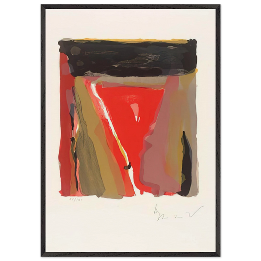 Untitled - 1976 N8 - Bram van Velde 70x100 cm / 28x40 inches Framed Art Print – Black Wooden Frame