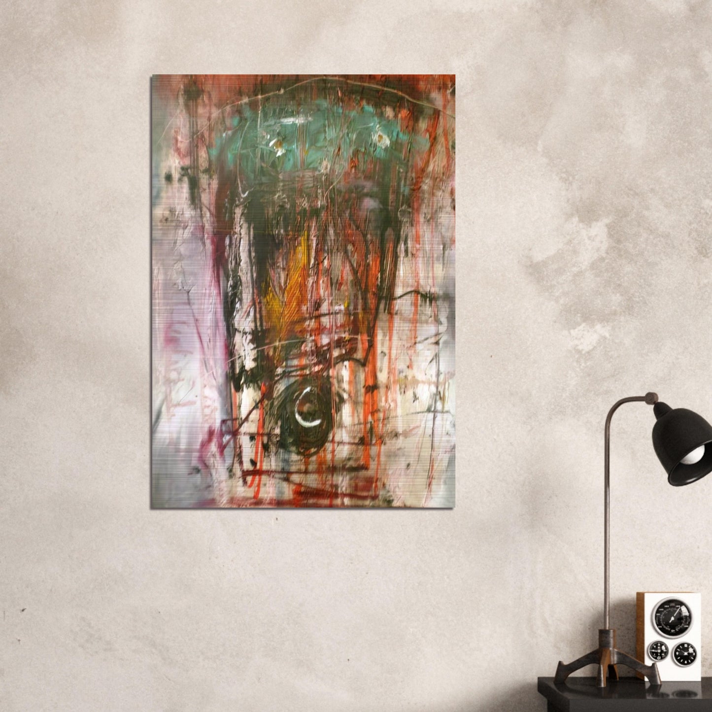 Composition - 1947 - Wols Brushed Aluminum Print - 70x100 cm / 28x40 inches | Wols Aluminum Print | Wols Prints