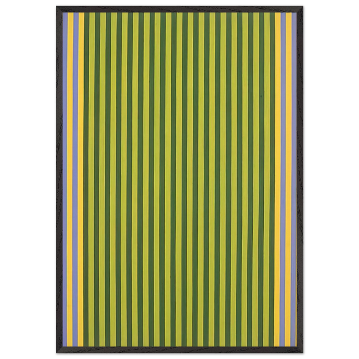 LimelightSounds of Grass - 1960 - Gene Davis 70x100 cm / 28x40 inches Framed Art Print – Black Wooden Frame