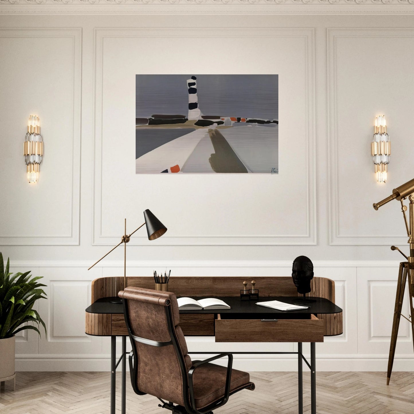 Le Phare - 1952 - Nicolas de Stael Brushed Aluminum Print - 70x100 cm / 28x40 inches | Nicolas de Stael Aluminum Print | Nicolas de Stael Prints