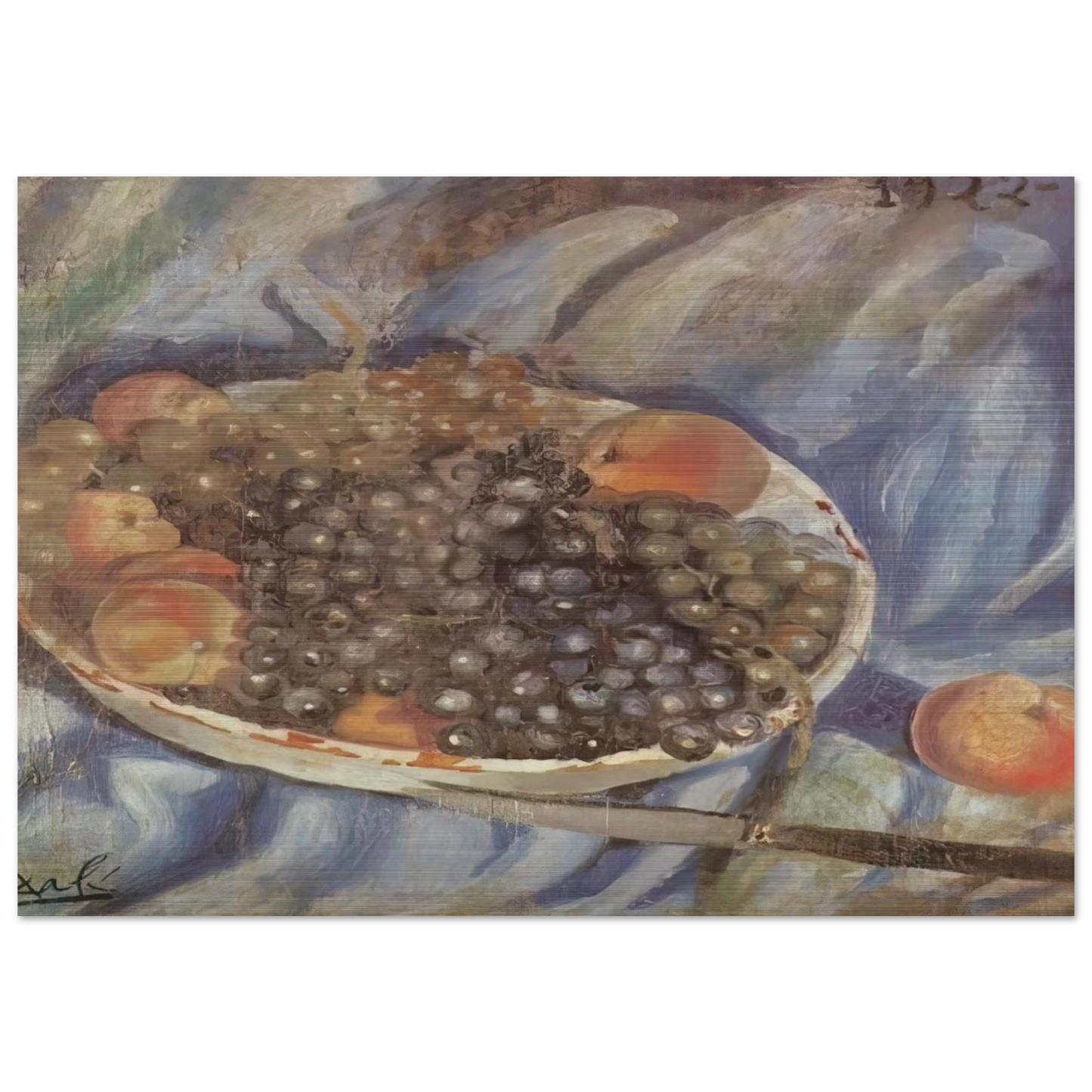 STILL LIFE 2 - Salvador Dali Brushed Aluminum Print - 70x100 cm / 28x40 inches | Salvador Dali Aluminum Print | Salvador Dali Prints