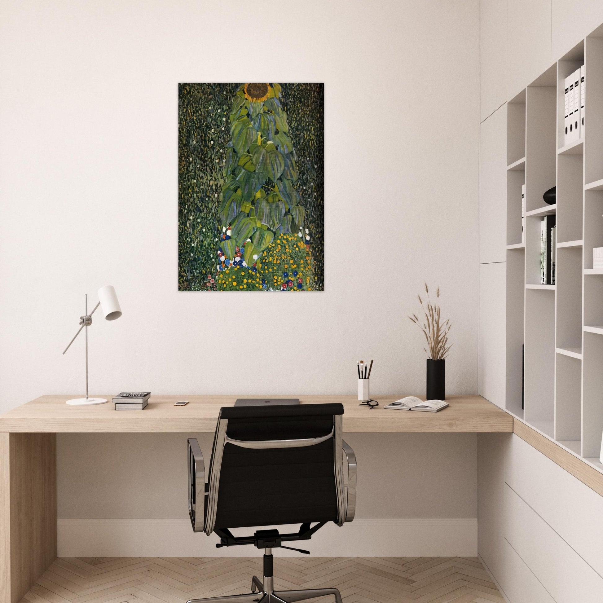 THE SUNFLOWER 1907 - Gustav Klimt Brushed Aluminum Print - 70x100 cm / 28x40 inches | Gustav Klimt Aluminum Print | Gustav Klimt Prints