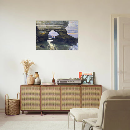 Port d `Amount Etretat - claude monet Brushed Aluminum Print - 70x100 cm / 28x40 inches | claude monet Aluminum Print | claude monet Prints