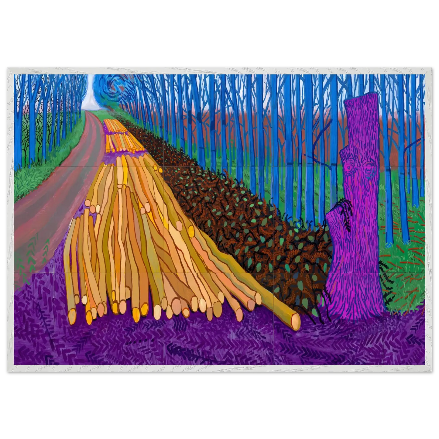 David Hockney - David Hockney Wall art - 40x50 cm / 16x20 Inches - Premium Wooden Framed Poster With Fine Art Paper - Wood frame