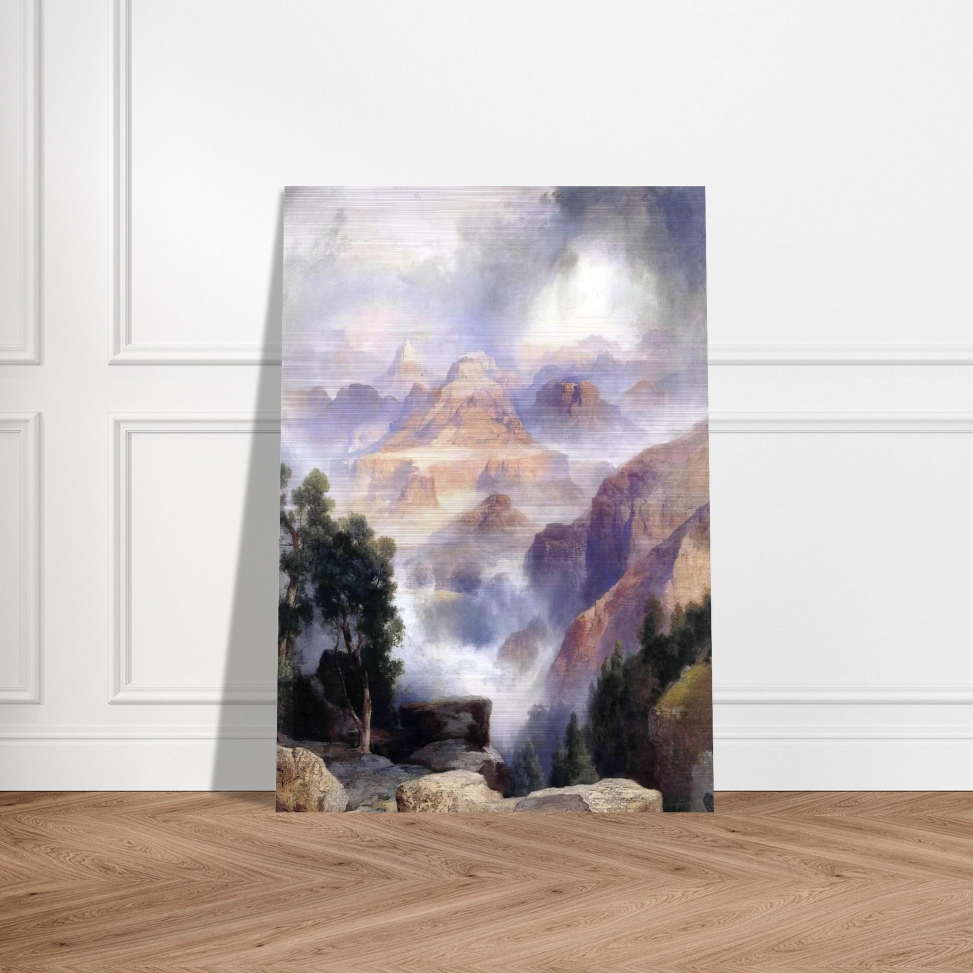 A Showery Day, Grand Canyon - Thomas Moran Brushed Aluminum Print - 70x100 cm / 28x40 inches | Thomas Moran Aluminum Print | Thomas Moran Prints