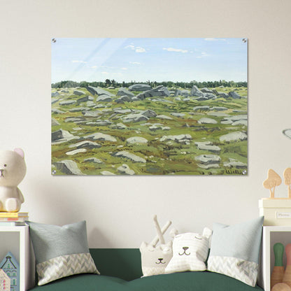 Study for Midday Barren - 1972 - Neil Welliver Acrylic Print - 70x100 cm / 28x40″ inches