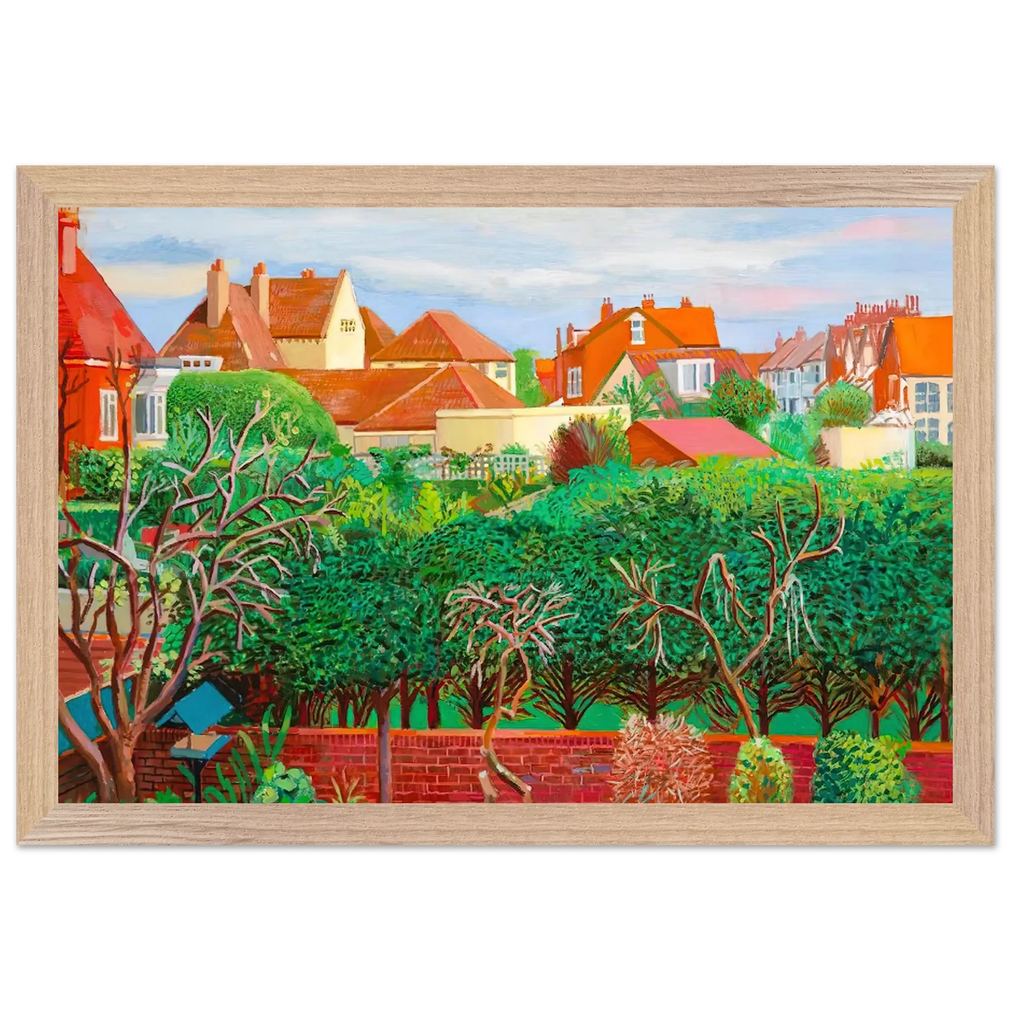 David Hockney - David Hockney Wall art - 15x20 cm / 6x8 Inches - Premium Wooden Framed Poster With Fine Art Paper - Black frame