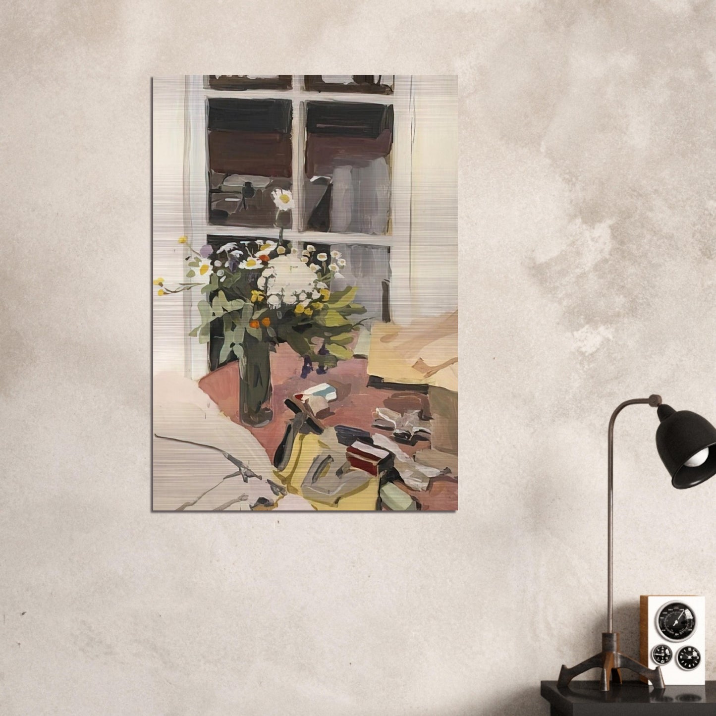 STILL LIFE WITH STAPLER 1970 - Fairfield Porter Brushed Aluminum Print - 70x100 cm / 28x40 inches | Fairfield Porter Aluminum Print | Fairfield Porter Prints