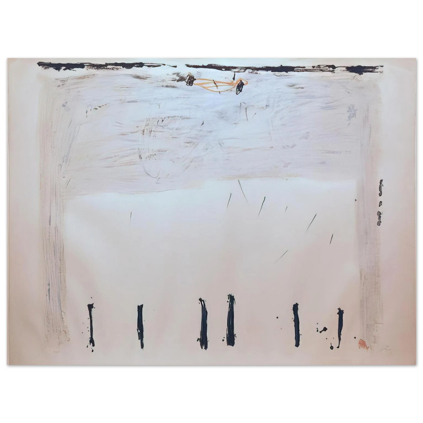 Antoni Tapies - VERTICALES EN BAS 1968  75x100 cm / 30x40inches Fine Art Poster