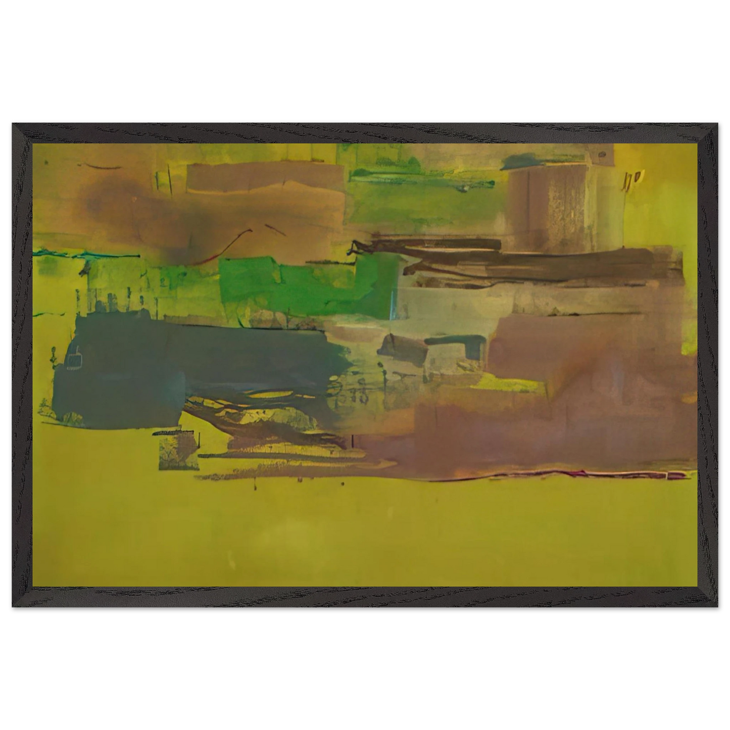 Helen Frankenthaler - August Deep - 1978 Wall art - 40x50 cm / 16x20 inches - Premium Wooden Framed Poster With Fine Art Paper-canvas - White frame