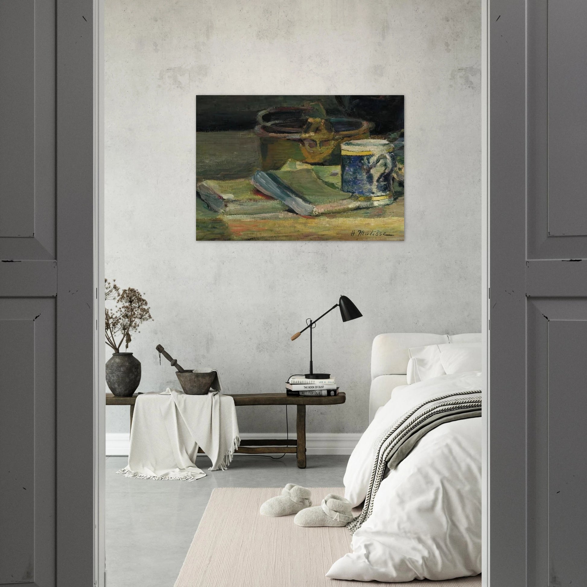 STILL LIFE WITH BOOKS 1895 - Henri Matisse Brushed Aluminum Print - 70x100 cm / 28x40 inches | Henri Matisse Aluminum Print | Henri Matisse Prints