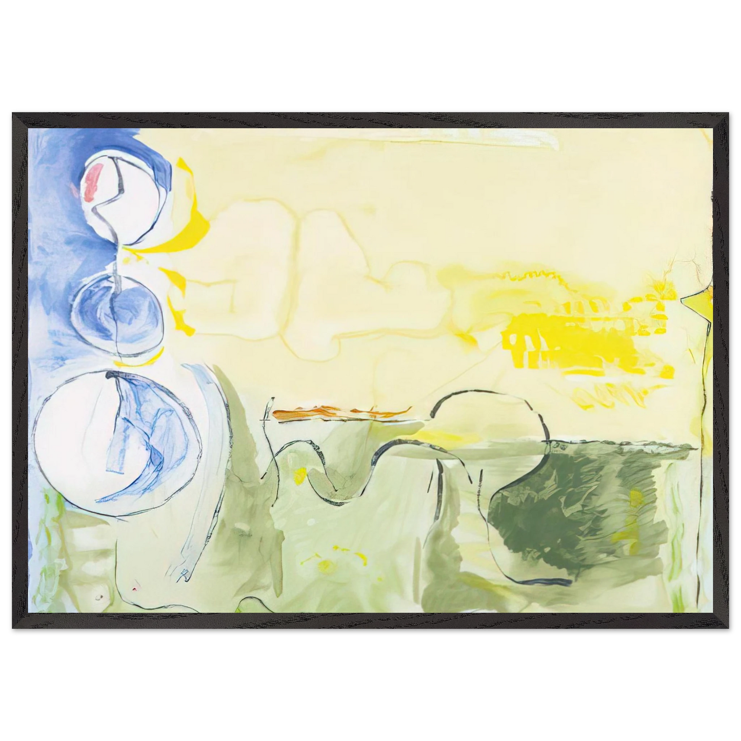 Helen Frankenthaler - Flotilla - 2006 Wall art - 60x80 cm / 24x32 inches - Fine Art Poster-canvas - -