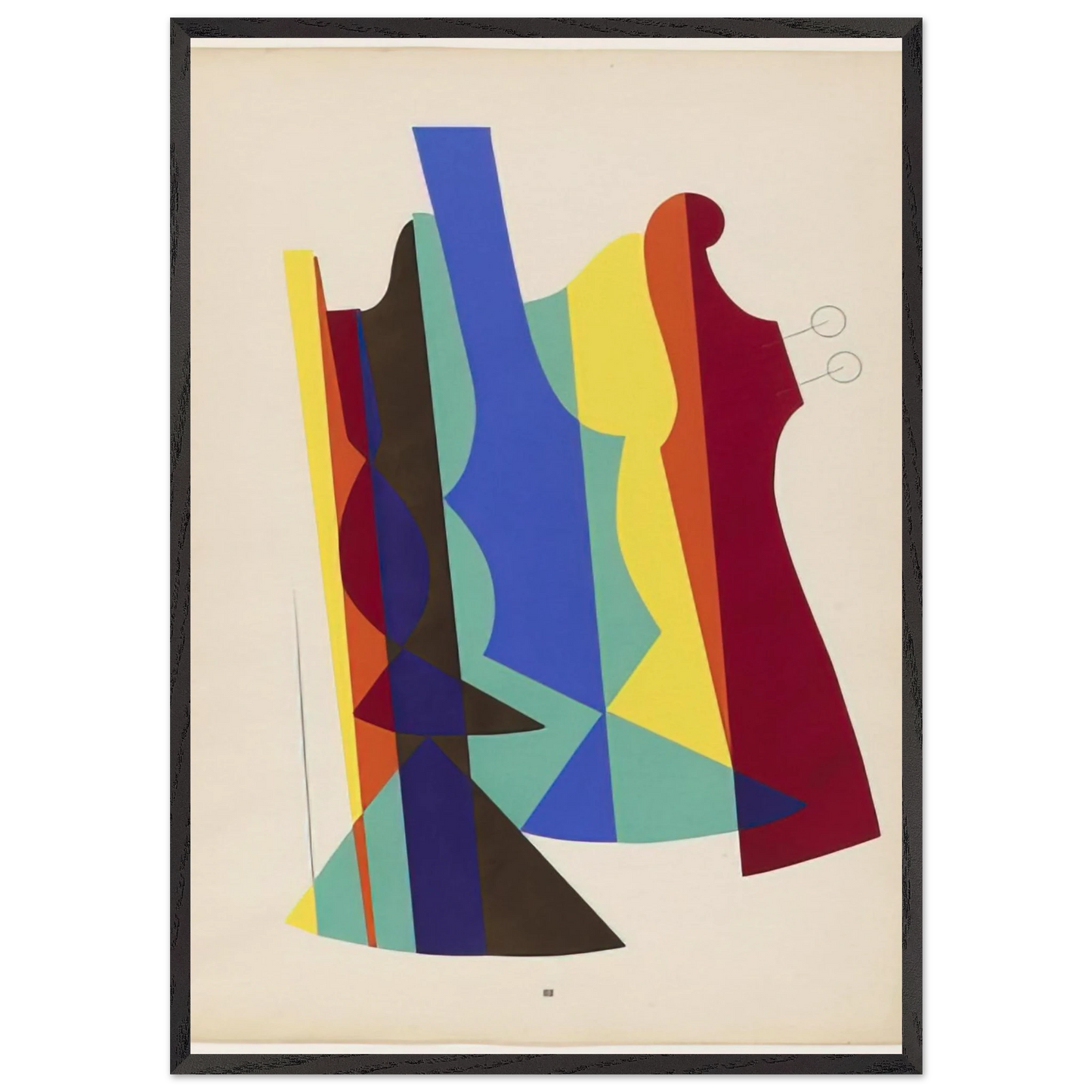 ORCHESTRA FROM THE PORTFOLIO REVOLVING DOORS 1926 - Man Ray 70x100 cm / 28x40 inches Framed Art Print – Black Wooden Frame