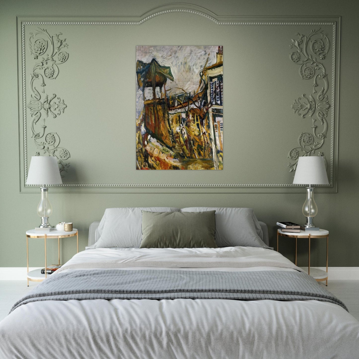 PARISIAN SUBURB - Chaim Soutine Brushed Aluminum Print - 70x100 cm / 28x40 inches | Chaim Soutine Aluminum Print | Chaim Soutine Prints