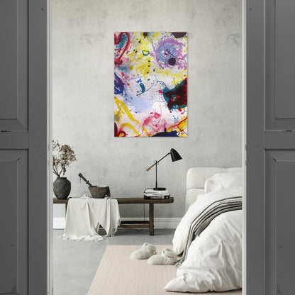 Untitled  SF-345  - Sam Francis Brushed Aluminum Print - 70x100 cm / 28x40 inches | Sam Francis Aluminum Print | Sam Francis Prints