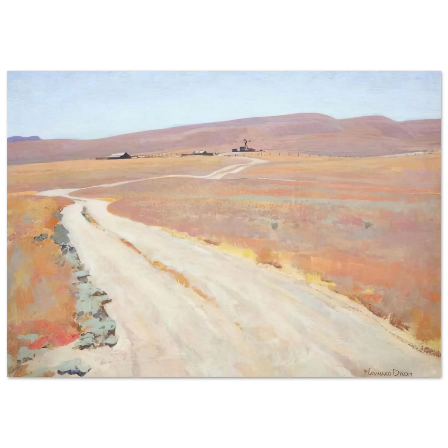Maynard Dixon - ABANDONED RANCH 1935 Wall art - 30x40 cm / 12x16 Inches - Fine Art Poster - -
