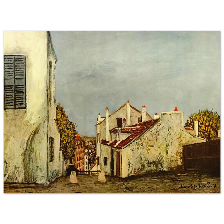 Maurice Utrillo - HOUSES IN MONTMARTRE  75x100 cm / 30x40inches Fine Art Poster
