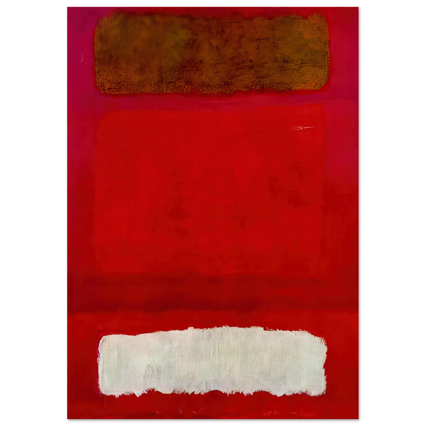 Mark Rothko - No. 16 Red, White, and Brown - 1957 Wall Art - 30x40 cm / 12x16 inches - Premium Wooden Framed Poster With Fine Art Paper-canvas - Wood frame