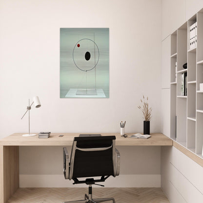 OBJECT WITH RED BALL 1931 - Alexander Calder Brushed Aluminum Print - 70x100 cm / 28x40 inches | Alexander Calder Aluminum Print | Alexander Calder Prints