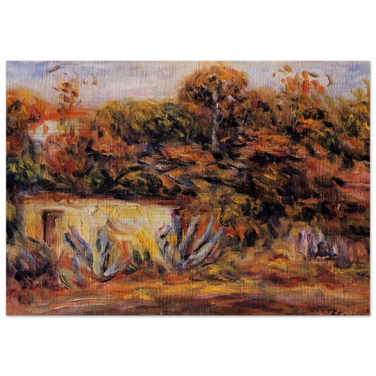 Cabin with Aloe Plants - Pierre-Auguste Renoir Brushed Aluminum Print - 70x100 cm / 28x40 inches | Pierre-Auguste Renoir Aluminum Print | Pierre-Auguste Renoir Prints
