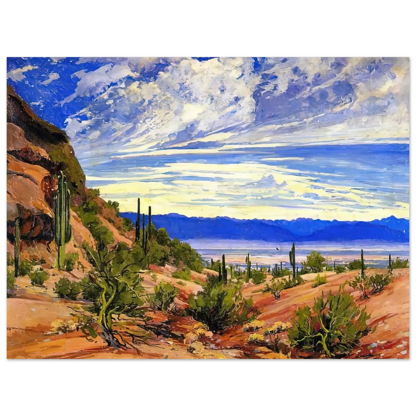 Maynard Dixon - WASHOE WICKIUP 1919 Wall art - 45x60 cm / 18x24 Inches - Premium Wooden Framed Poster With Fine Art Paper - Wood frame