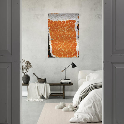 Big Orange - Sam Francis Brushed Aluminum Print - 70x100 cm / 28x40 inches | Sam Francis Aluminum Print | Sam Francis Prints