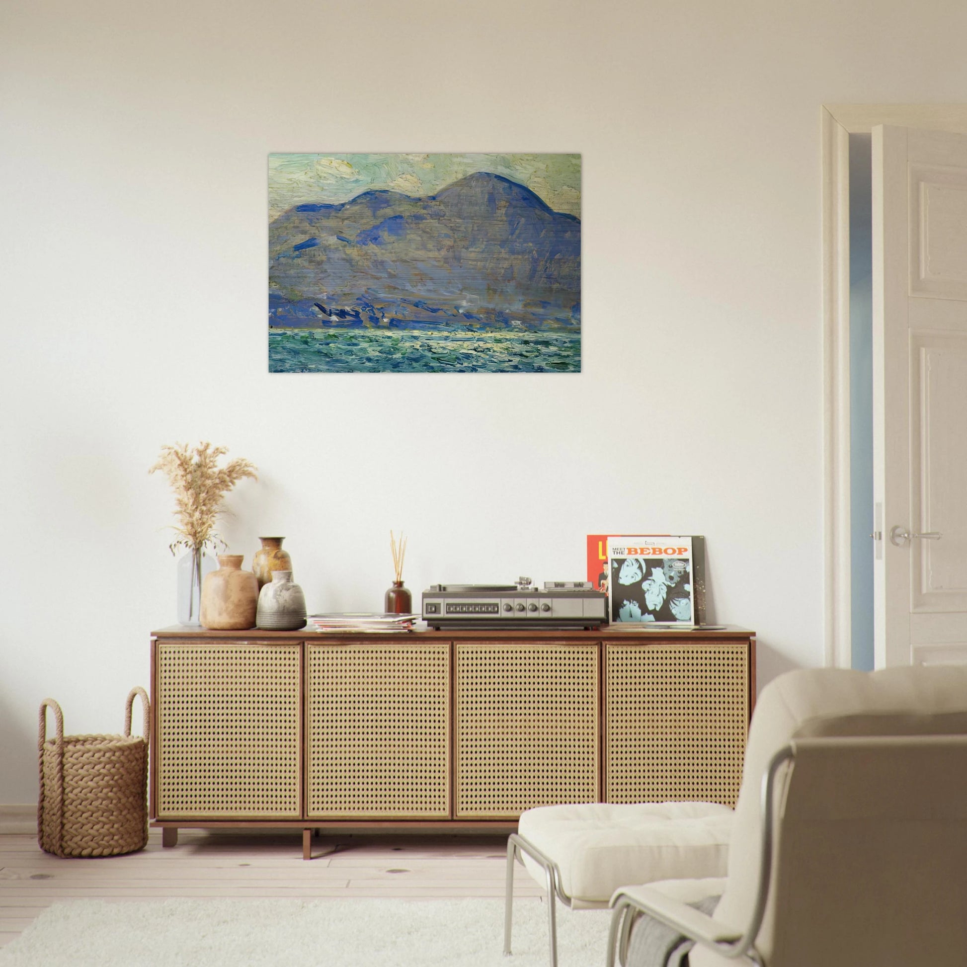Mt. Beacon at Newburgh - Childe Hassam Brushed Aluminum Print - 70x100 cm / 28x40 inches | Childe Hassam Aluminum Print | Childe Hassam Prints