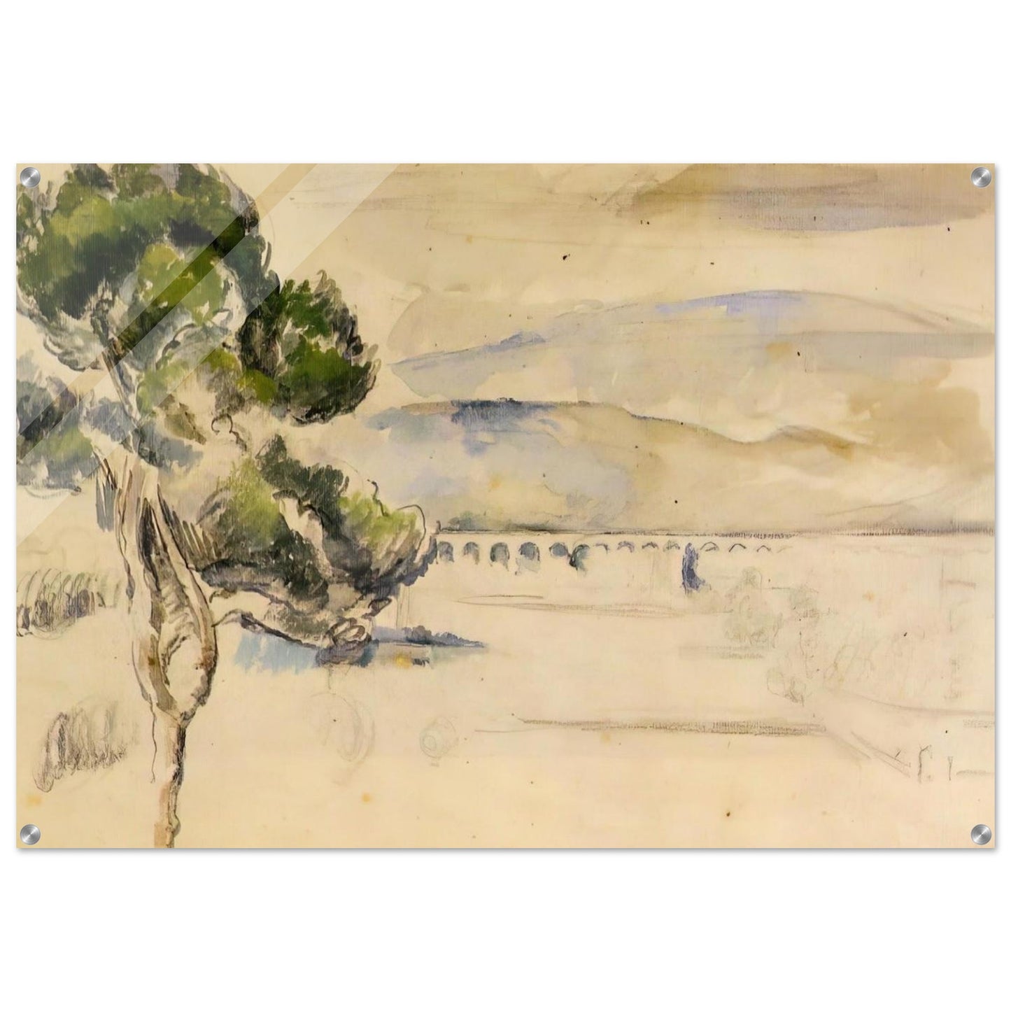 Pine Tree in the Arc Valley - Paul Cézanne Acrylic Print - 70x100 cm / 28x40″ inches