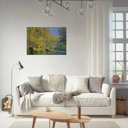 Bend in the River Epte - claude monet Brushed Aluminum Print - 70x100 cm / 28x40 inches | claude monet Aluminum Print | claude monet Prints