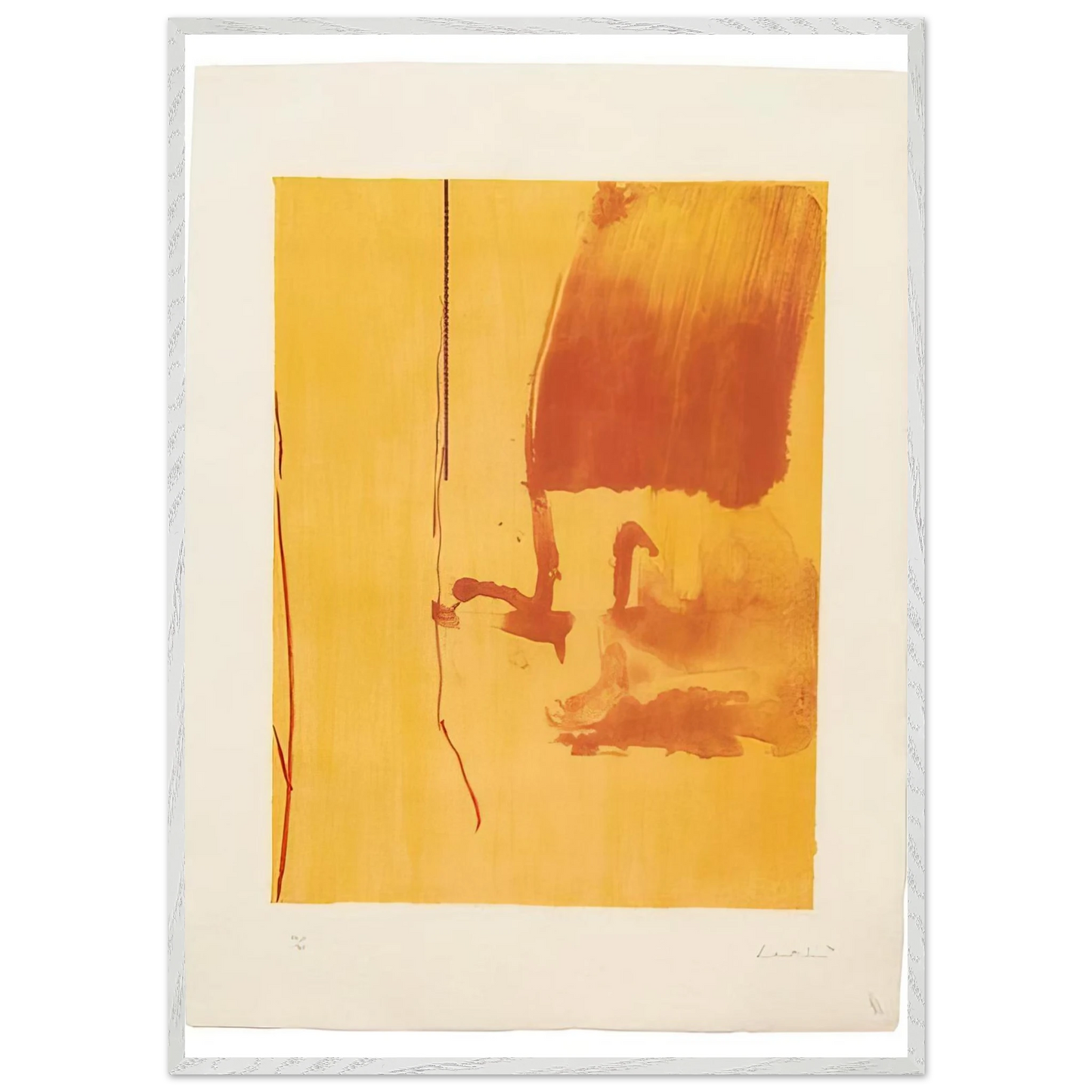 Helen Frankenthaler - Harvest - 1976 Wall art - A2 (42 x 59.4  cm) - Premium Wooden Framed Poster With Fine Art Paper-canvas - White frame