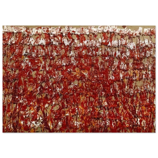Red Tubes of Paint - 1980 - Arman Brushed Aluminum Print - 70x100 cm / 28x40 inches | Arman Aluminum Print | Arman Prints