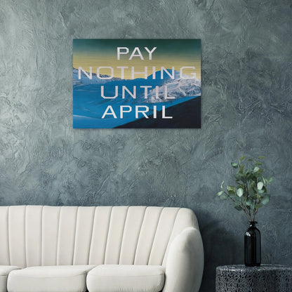 PAY NOTHING UNTIL APRIL 2003 - Edward Ruscha Brushed Aluminum Print - 70x100 cm / 28x40 inches | Edward Ruscha Aluminum Print | Edward Ruscha Prints