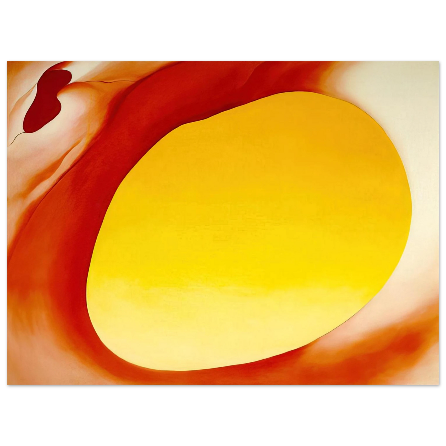 Georgia O'Keeffe - Pelvis Series - Red with Yellow Fine Art Poster