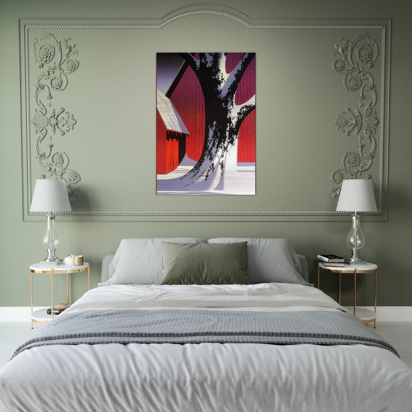 Ruby - Eyvind Earle Brushed Aluminum Print - 70x100 cm / 28x40 inches | Eyvind Earle Aluminum Print | Eyvind Earle Prints