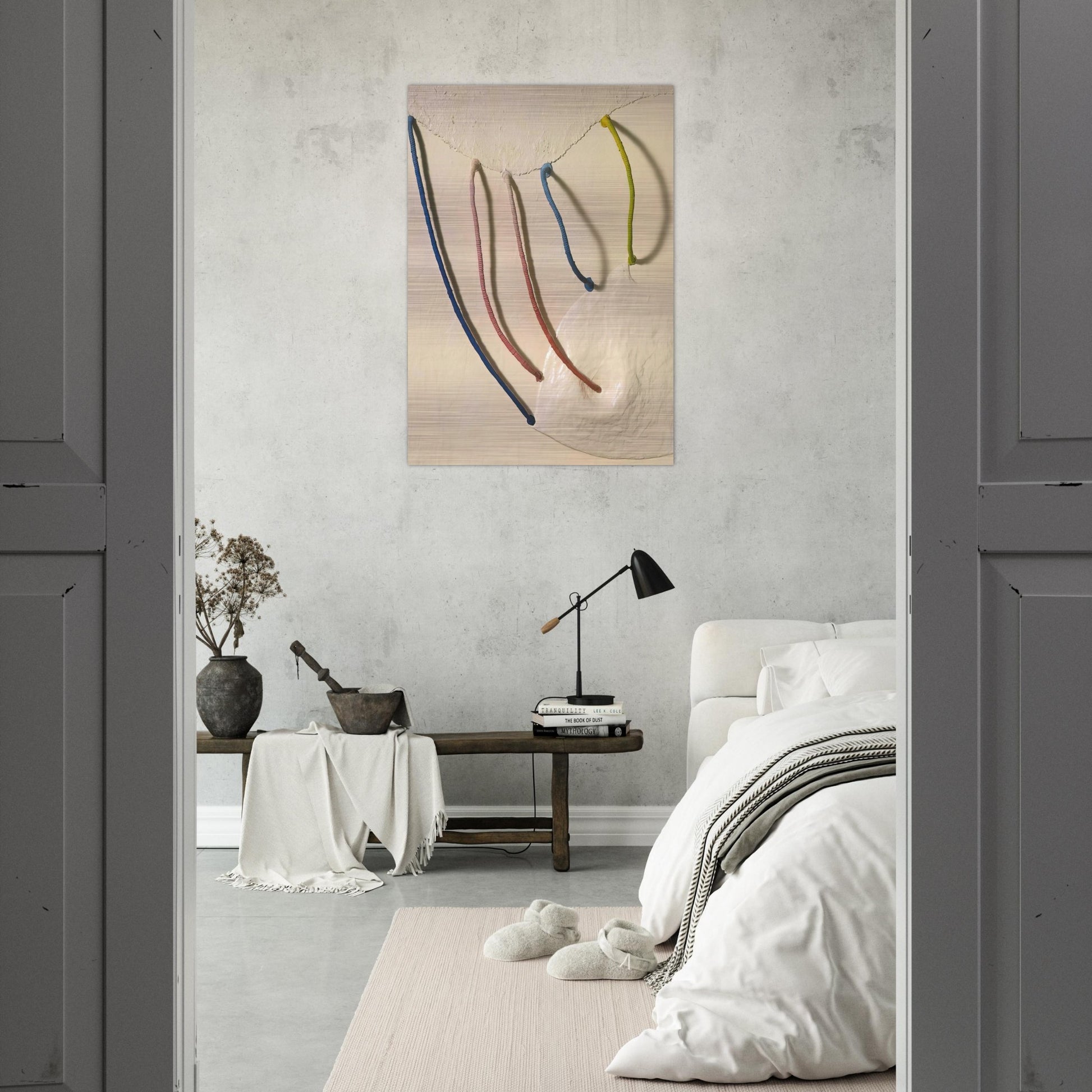 TOMORROW S APPLES 5 IN WHITE 1965 - Eva Hesse Brushed Aluminum Print - 70x100 cm / 28x40 inches | Eva Hesse Aluminum Print | Eva Hesse Prints