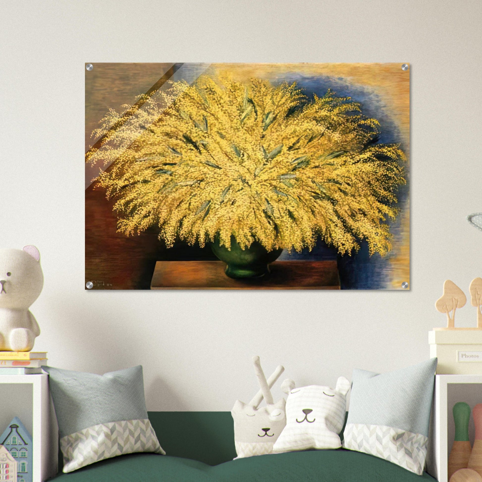 GRAND BOUQUET OF MIMOSA 1942 - Moise Kisling Acrylic Print - 70x100 cm / 28x40″ inches