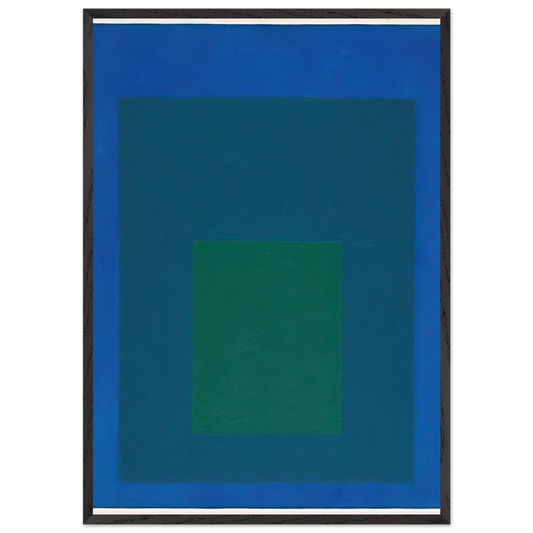 STUDY FOR HOMAGE TO THE SQUARE BEAMING 1963 - Josef Albers 70x100 cm / 28x40 inches Framed Art Print – Black Wooden Frame
